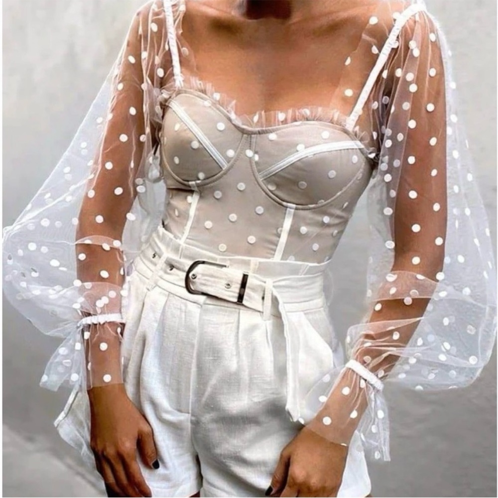 Petal & pup sheer corset top